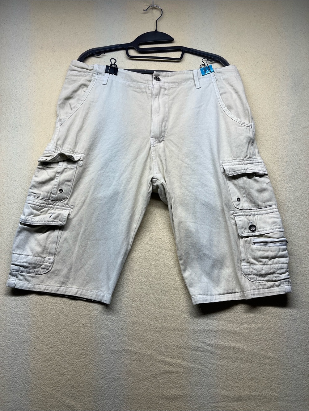 Ring of Fire Men's Cargo Shorts in Light Beige